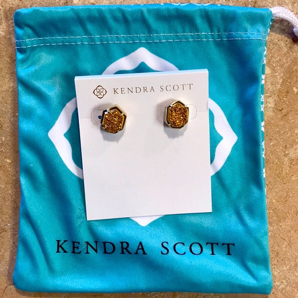 Kendra Scott Jewelry - Kendra Scott Gold Drusy studs